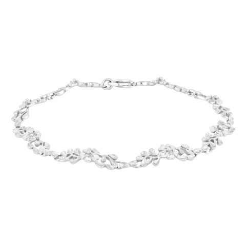 Siersbøl Blume Armband in rhodiniertem Silber