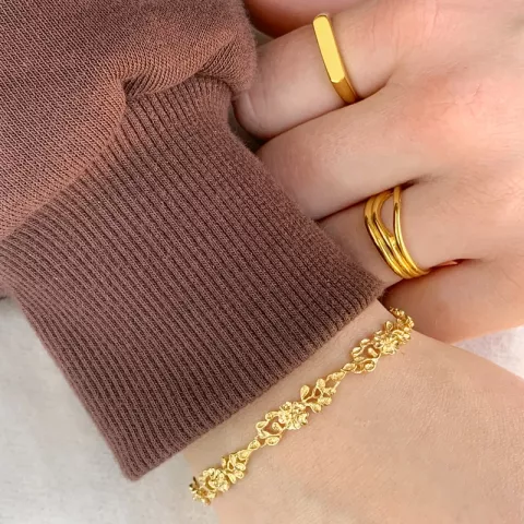 Siersbøl Blume Armband in vergoldetem Sterlingsilber