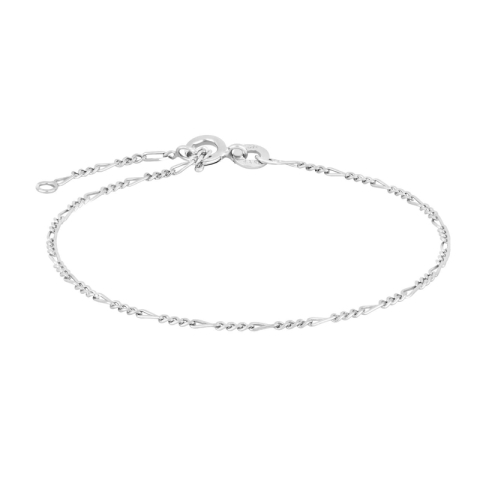 Siersbøl Figaroarmband in rhodiniertem Silber