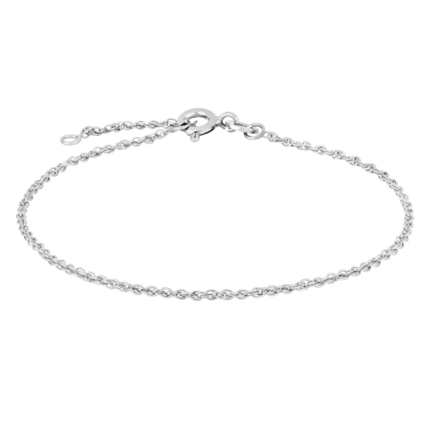 Siersbøl cordel-Armband in rhodiniertem Silber