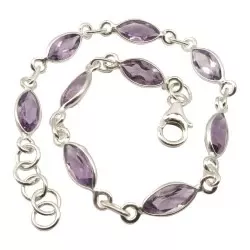 Ovaler violettem Amethyst Armband aus Silber