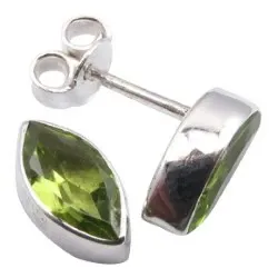 Peridot Ohrstecker in Silber