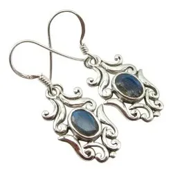 blauem Ohrringe in Silber