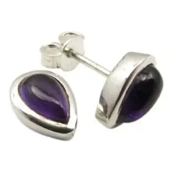 Violettem Amethyst Ohrringe in Silber