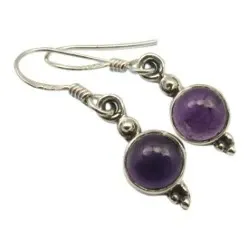 Violettem Amethyst Ohrringe in Silber