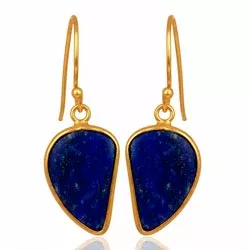Blauem Lapis Lazuli Ohrringe in vergoldetem Sterlingsilber