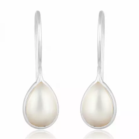 Lange tropfen perle ohrringe in silber