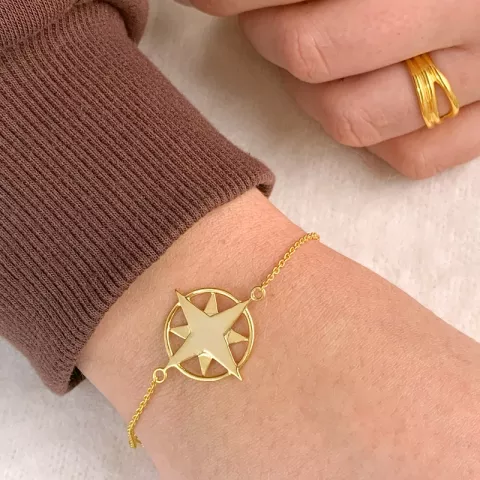 Stern armband aus vergoldetem sterlingsilber und stern aus vergoldetem sterlingsilber