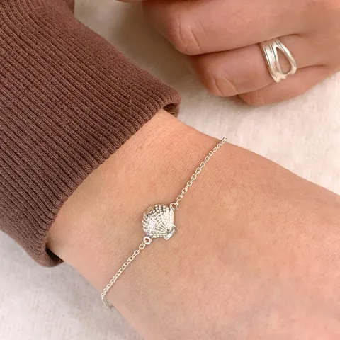 Schale Armband aus Silber und Anhänger aus Silber