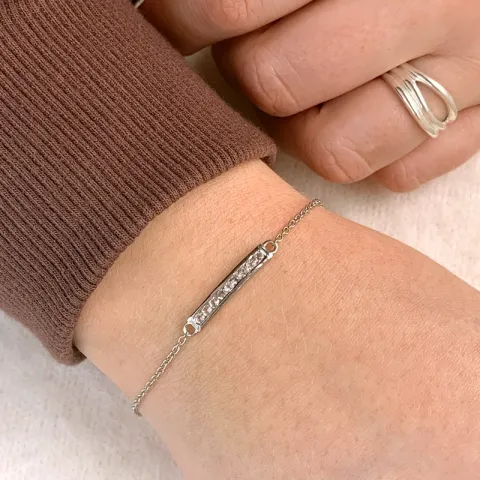 Zirkon Armband aus Silber und Anhänger aus Silber