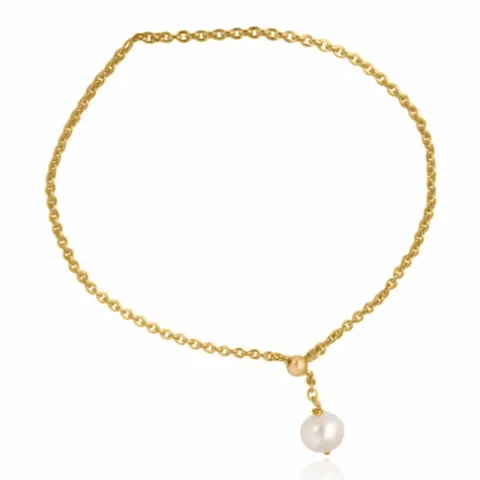 Perle Armband aus vergoldetem Sterlingsilber und Anhänger aus vergoldetem Sterlingsilber