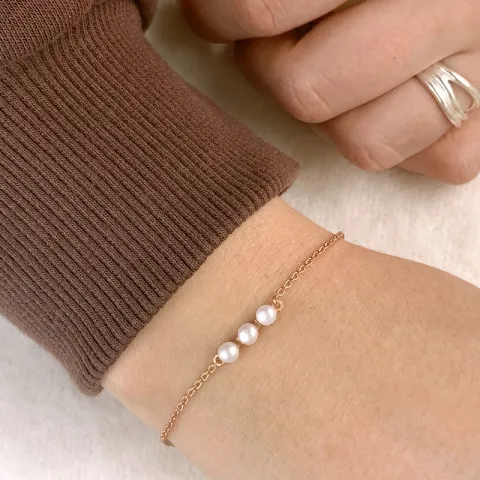 Armband aus rosa beschichtetem Silber und Anhänger aus vergoldetem Sterlingsilber