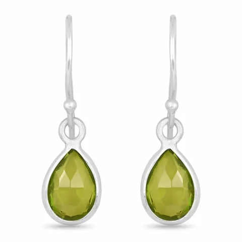 Tropfen Peridot Ohrringe in Silber