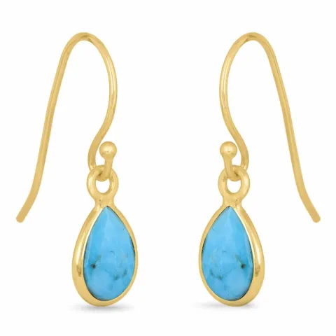 lange Ohrringe in vergoldetem Silber - Loom Stones