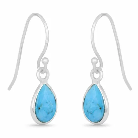 lange Tropfen Ohrringe in Silber - Loom Stones