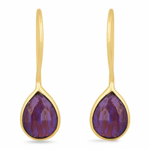Amethyst Ohrringe in vergoldetem Silber