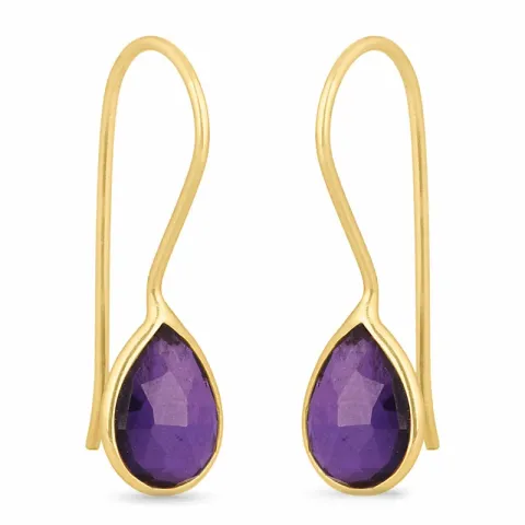 Amethyst Ohrringe in vergoldetem Silber