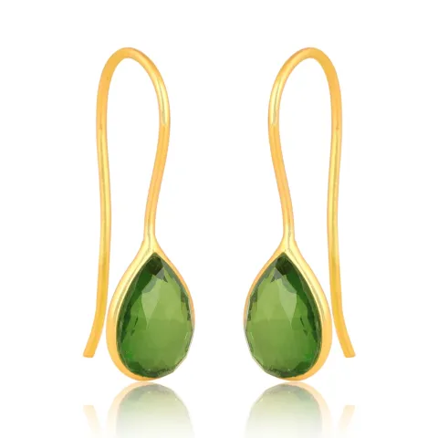 Peridot Ohrringe in vergoldetem Silber - Loom Stones
