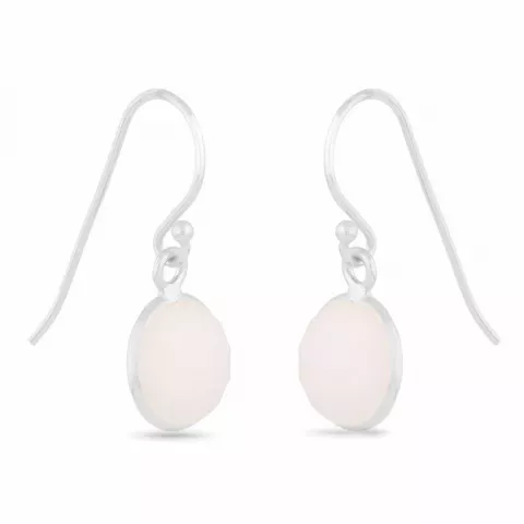 weißen Opal Ohrringe in Silber