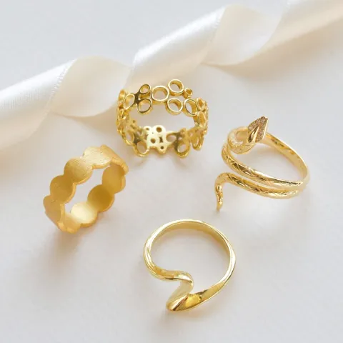 matter Ring aus vergoldetem Sterlingsilber