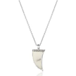 Horn Halskette aus Silber und Anhänger aus Silber