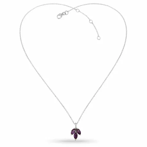 Violettem Amethyst Halskette aus Silber und Anhänger aus Silber