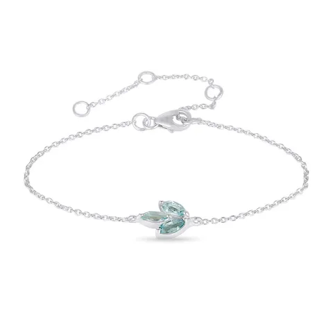 blauem Topas Armband aus Silber und Anhänger aus Silber