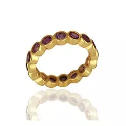 violettem Amethyst Ring aus vergoldetem Sterlingsilber