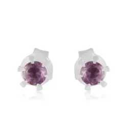 Kollektionsmuster Amethyst Ohrstecker in Silber