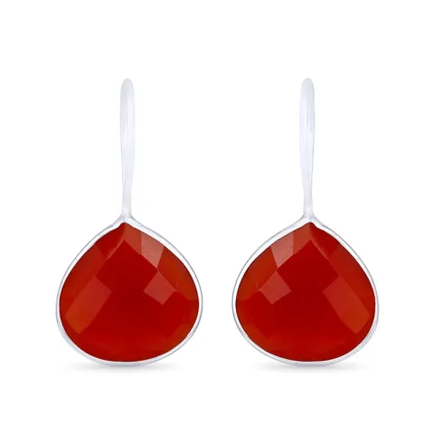 rotem Onyx Ohrringe in Silber