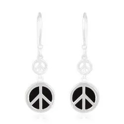 Peace Onyx Ohrringe in Silber