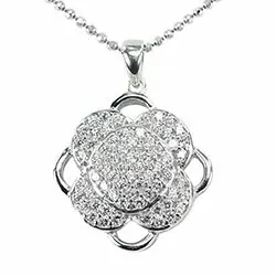 Blumen Anhänger aus Silber