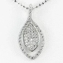 weißem Zirkon Anhänger aus Silber