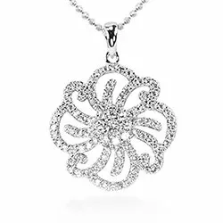 Blumen Anhänger aus Silber