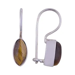 Braunen Ohrringe in Silber