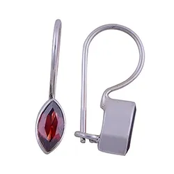 Rotem Granat Ohrringe in Silber