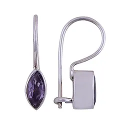 Violettem Amethyst Ohrringe in Silber