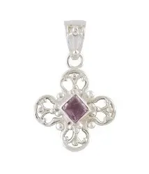 Violettem Amethyst Anhänger aus Silber