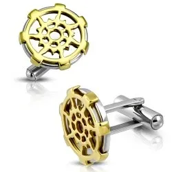 Rad Manschettenknöpfe in vergoldetem Stahl