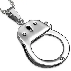 Großer Handschellen Anhänger aus Stahl