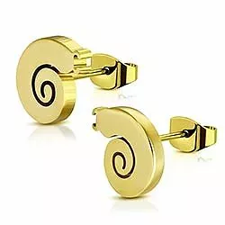 Schnecke Ohrringe in vergoldetem Stahl