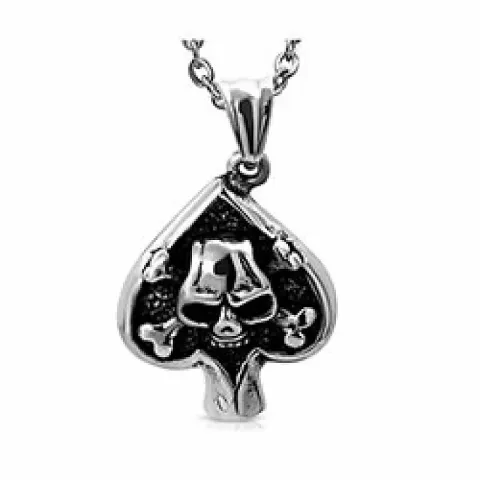 Fleur de lis Totenkopf Anhänger aus Stahl