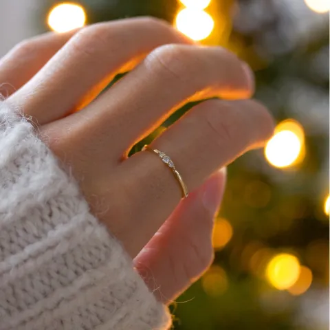 Diamant Ring in 9 Karat Gold 0,07 ct - Simple Diamonds