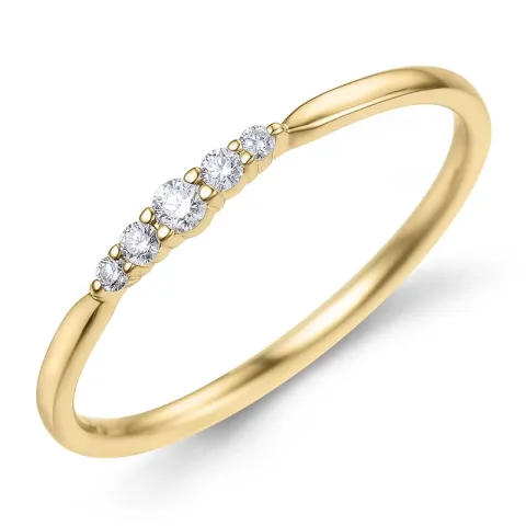 Diamant Ring in 9 Karat Gold 0,08 ct - Simple Diamonds