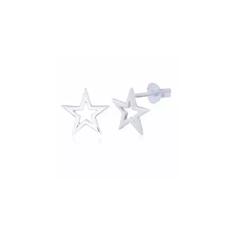 Preiswerten Stern Ohrstecker in Silber