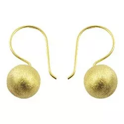runden Ohrringe in vergoldetem Sterlingsilber