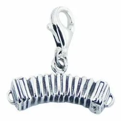 Breit Harmonika Charm Anhänger aus Silber