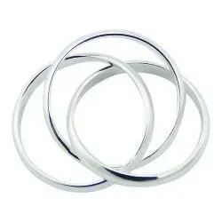 Glatt drei-in-einem ring aus silber