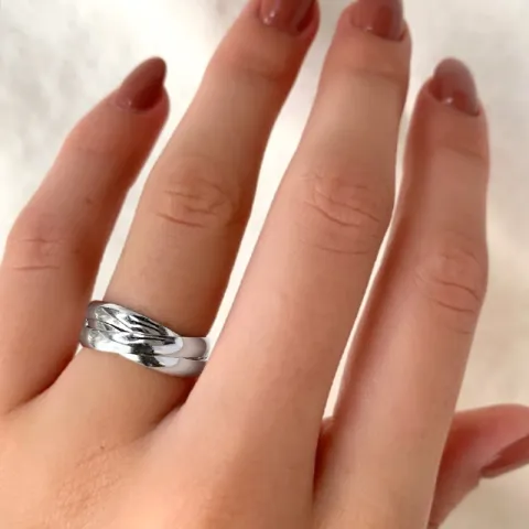Glatt drei-in-einem ring aus silber