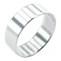 breit Ring aus Silber